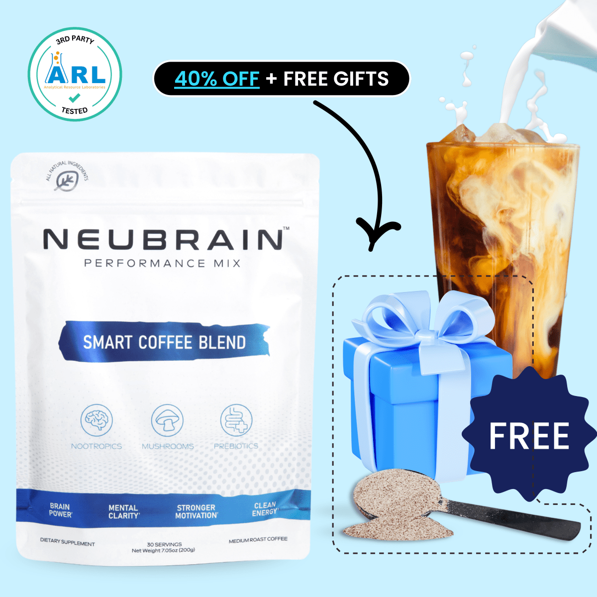 Neubrain Smart Coffee - 30 Day Supply - NEUBRAIN