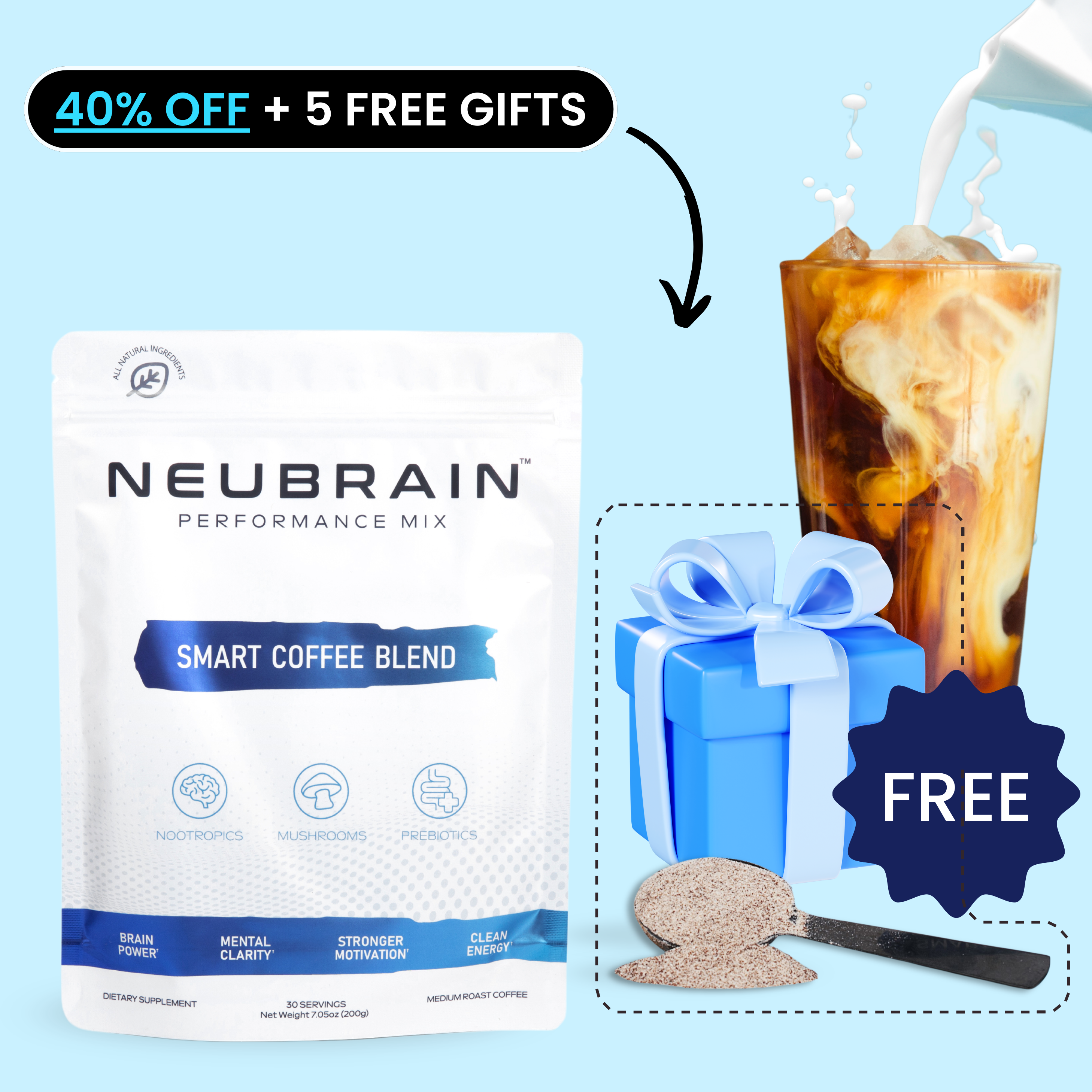 Neubrain Smart Coffee - 30 Day Supply