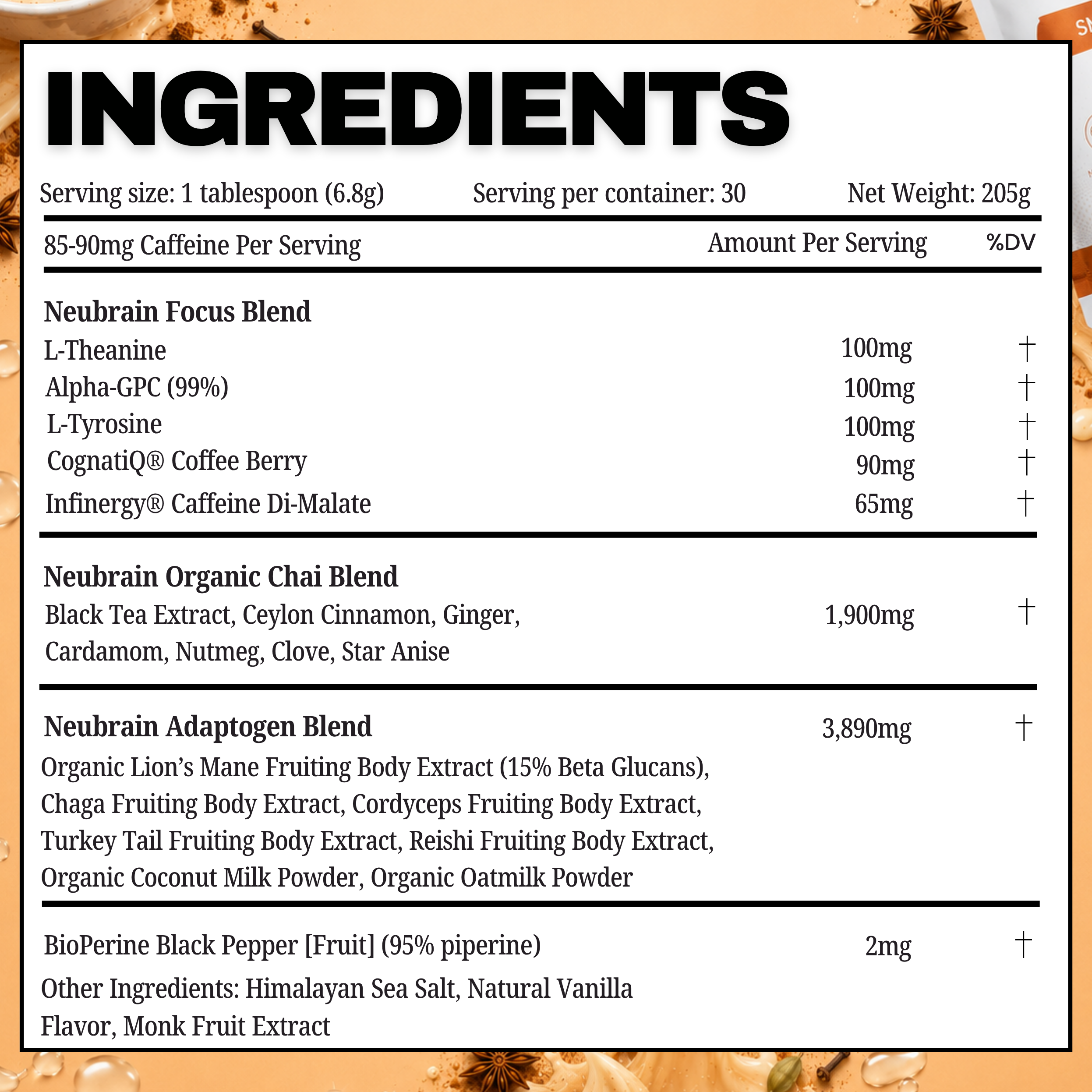 Neubrain™ Nootropic+Mushroom Chai Latte