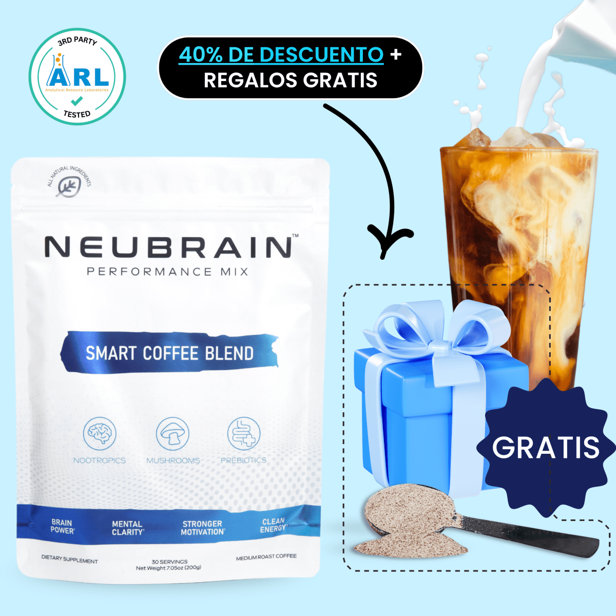 Smart Coffee Blend (Mezcla de Café Inteligente + Envío Gratis) - NEUBRAIN
