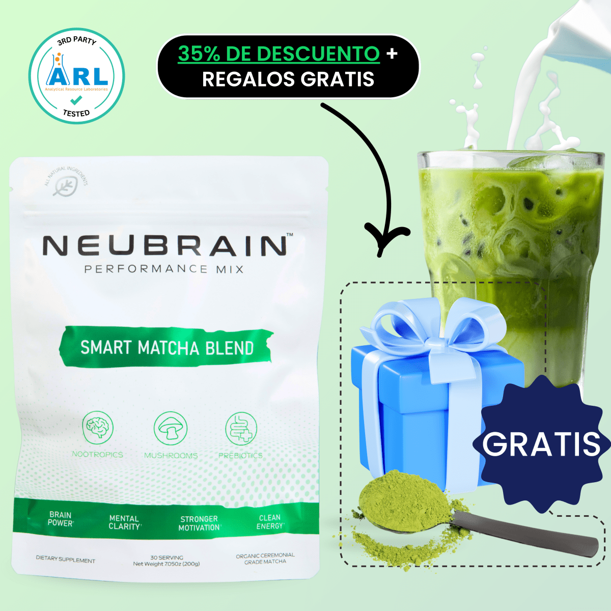 Smart Matcha Blend (Mezcla de Café Inteligente + Envío Gratis) - NEUBRAIN
