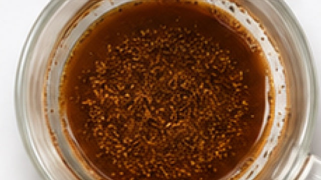 Ryze cup after five minutes with visible sediment